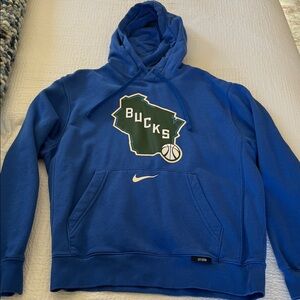 Nike Blue Milwaukee Bucks Graphic Hoodie